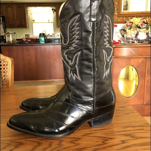 Shoes High End Cowboy Boots Eel Skin Leather Poshmark